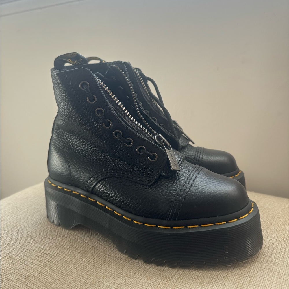 Dr. Marten’s black zipper platform boots